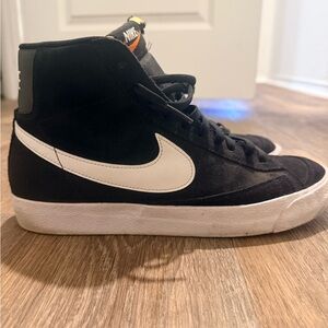 Nike Black and White Suede Sneakers